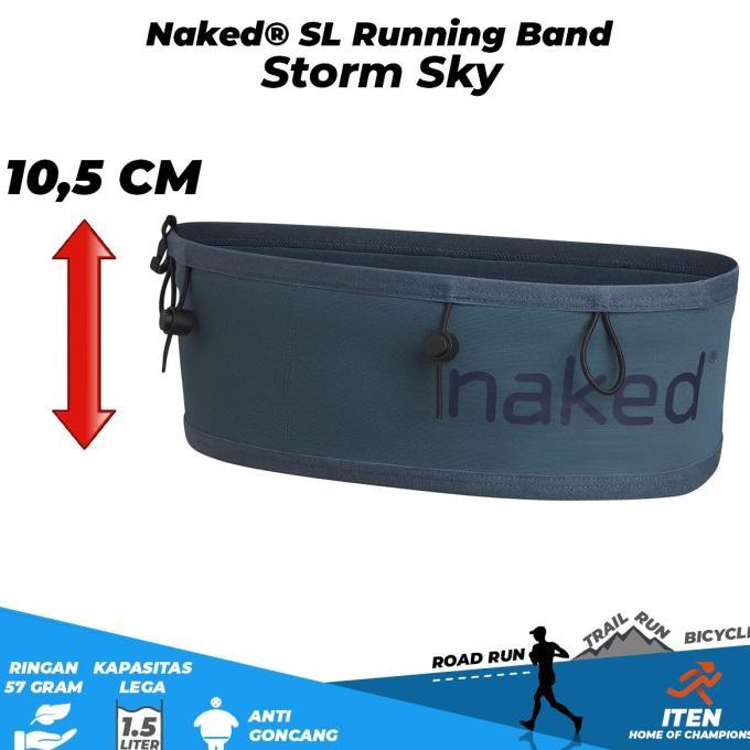 Gambar NEW Naked running belt tas pinggang lari elastis dan nyaman - SL Blue, 2 dari Sporteegoods undefined Tokopedia