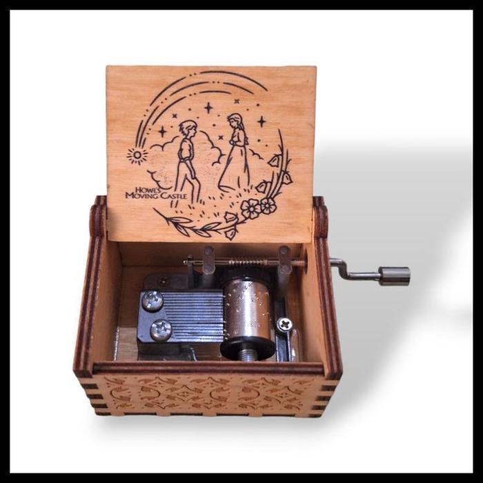 Gambar Kotak Musik Howls Moving Castle Music Box Kotak Hadiah Unik - Kayu dari DEELA_ID undefined 5 Tokopedia