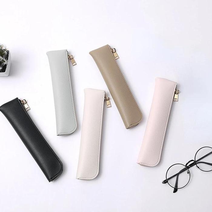 Jual Simple Fountain Pen Sleeve Small PU Pen Bag Japanese