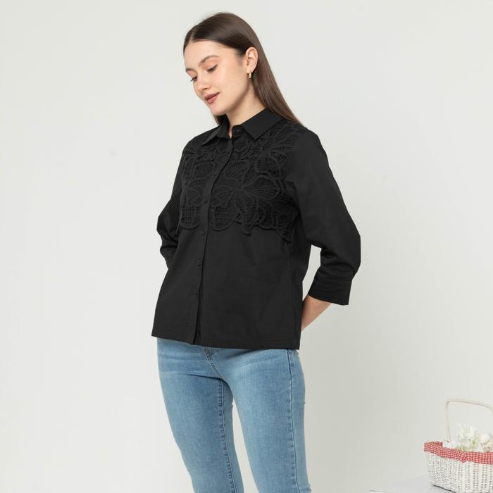 Gambar *Ready Stok* SISTER'S - Kemeja Katun S7543 (JSZ) - Hitam, M dari Sisters Fashion Group Kota Administrasi Jakarta Utara Tokopedia