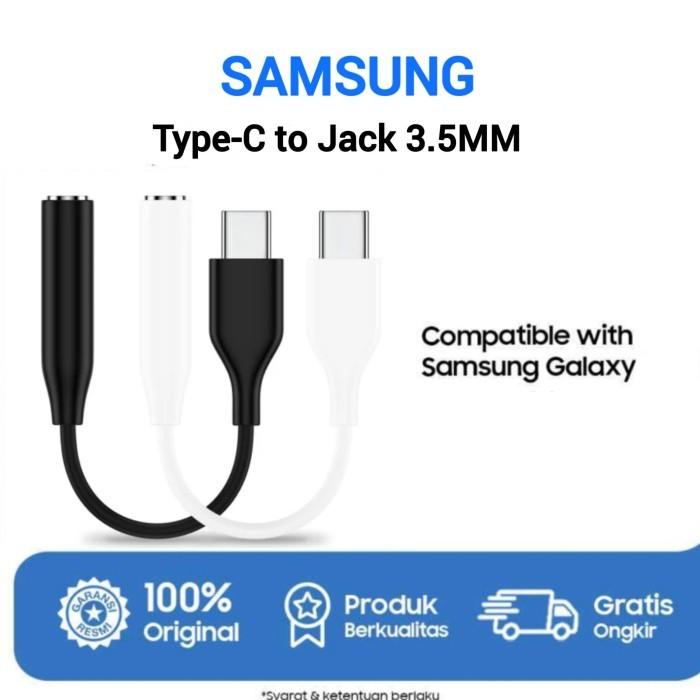Gambar SAMSUNG A36 A56 A26 Type-C to 3.5MM Headphone Jack Adapter Original 100% - Putih dari Dunia Aksesoris GadGet undefined Tokopedia