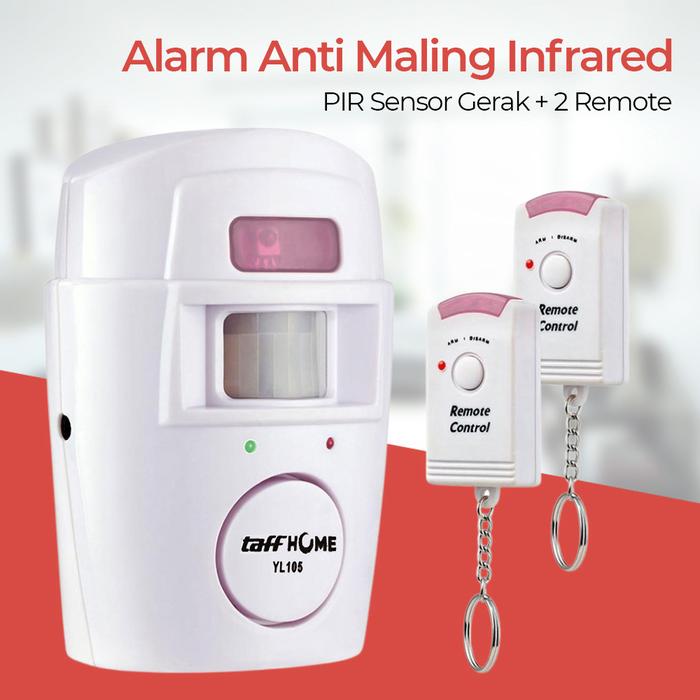Gambar alarm rumah sensor gerak PIR anti maling remote-home security sistem dari AngelPepi Toserba Onlineshop undefined Tokopedia