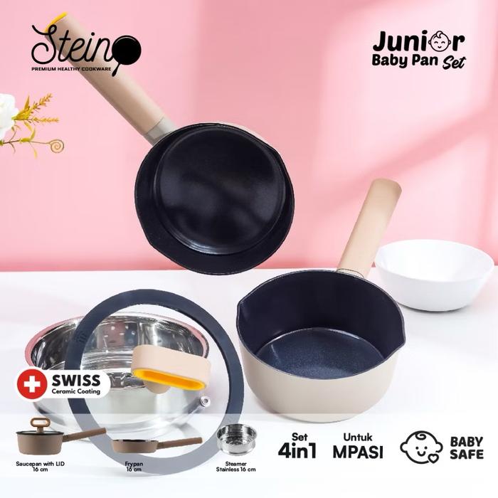 Gambar STEIN Junior Baby Pan Set / Stein Panci - Cream dari Hello Baby Superstore undefined Tokopedia