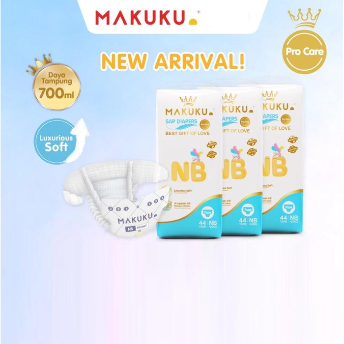 Gambar Makuku SAP Diapers Premium ProCare Tape - Popok Perekat Anak Bayi - NB44 dari Baby Wise BSD undefined Tokopedia