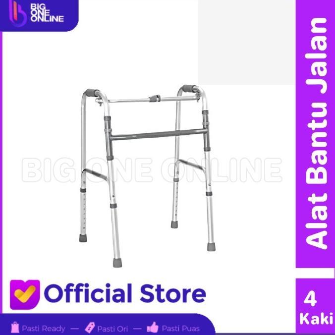Gambar SALE Tongkat Walker 4 Kaki, Tongkat Lipat, Alat Bantu Jalan Lansia Manula - Grey dari Toko celo ci undefined Tokopedia