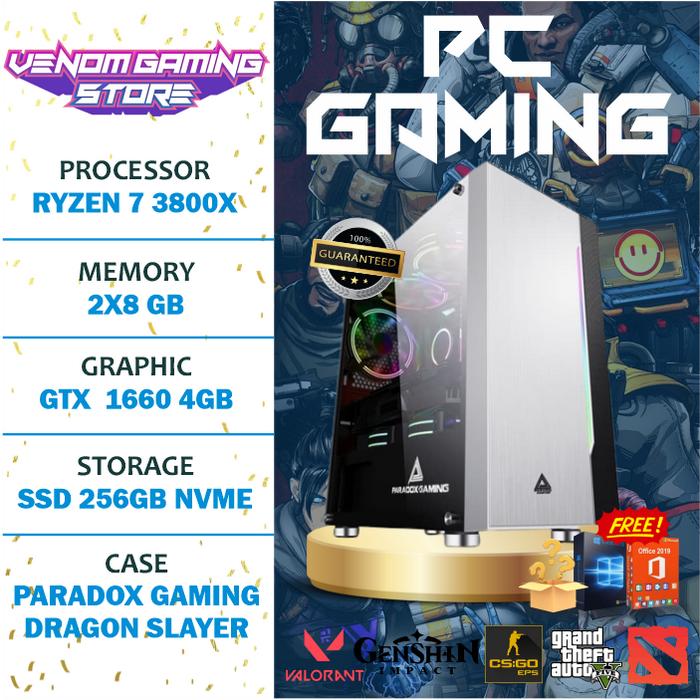 PC Gaming Ryzen 3800X GTX 1660 256GB NVME 16GB DDR4 GTX 1650  Super - Main Image