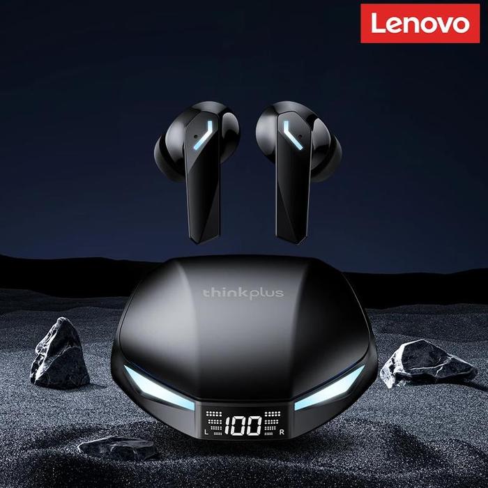 Gambar NEW ORIGINAL LENOVO GM2 PLUS TWS UPGRADE BLUETOOTH V5.4 HEADPHONES WIRELESS LED DIGITAL DISPLAY EARPHONES NOISE REDUCTION HEADSET - GM2 PLUS Black dari bintang145 undefined Tokopedia