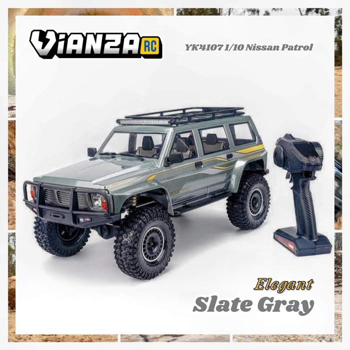 Gambar YIKONG Racing YK4107 1/10 1:10 4WD RC Crawler Dig Tank Turn Advanced LCG Chassis Gearbox Nissan Patrol - Slate Grey dari VianzaRC undefined Tokopedia