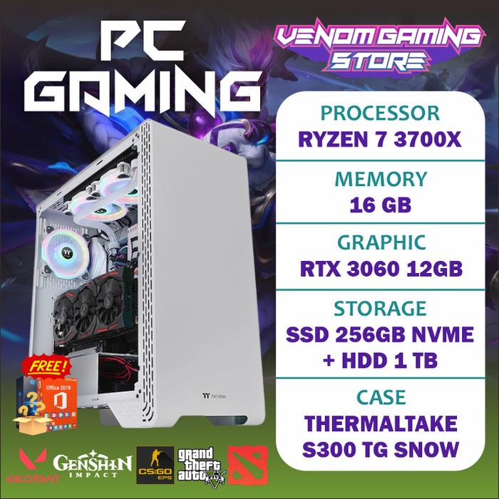 Jual PC Gaming Editing Myth Ryzen 3700X RTX 3060 12 GB 16