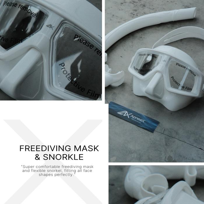 Gambar Freediving Mask & Snorkle ApneaX Set - Putih dari Apnea Experience undefined Tokopedia