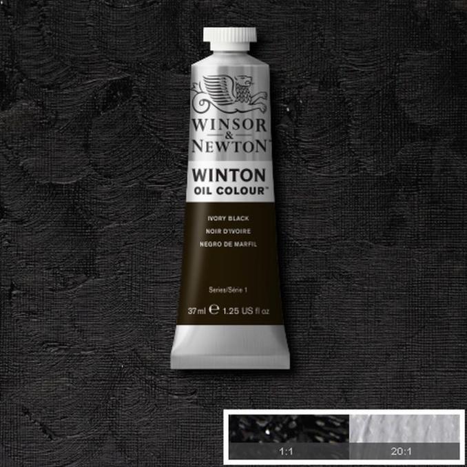 Gambar Cat Minyak Winsor & Newton Winton Oil Paint Color 37ml - 02 - IVORY BLACK dari AFNAN STORE ID undefined Tokopedia