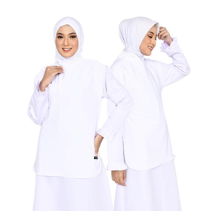 Gambar READY Hijab Vest Sporty Hoodie Syari / Jilbab Senam Sporty / Jilbab Instan / Baju Olahraga G00D QU4LITY - White dari menuabersamaa undefined Tokopedia