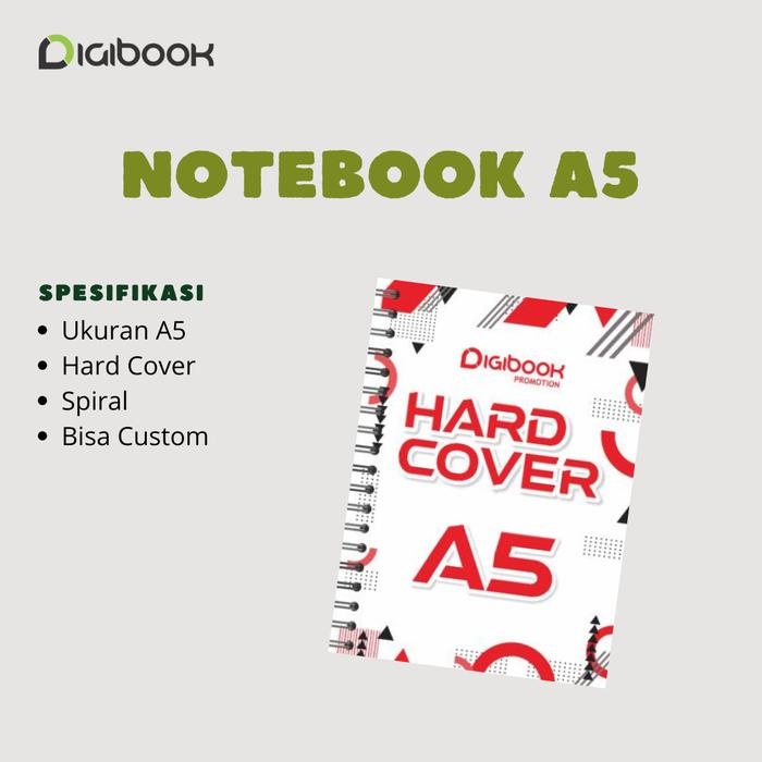 Gambar Custom Notebook Spiral A5 / Buku Agenda Kerja Spiral / Notebook Custom Uk A5 / Buku Spiral Hard Cover - 50 Lembar, Polos dari DIGIBOOK PROMOTION SEMARANG undefined Tokopedia