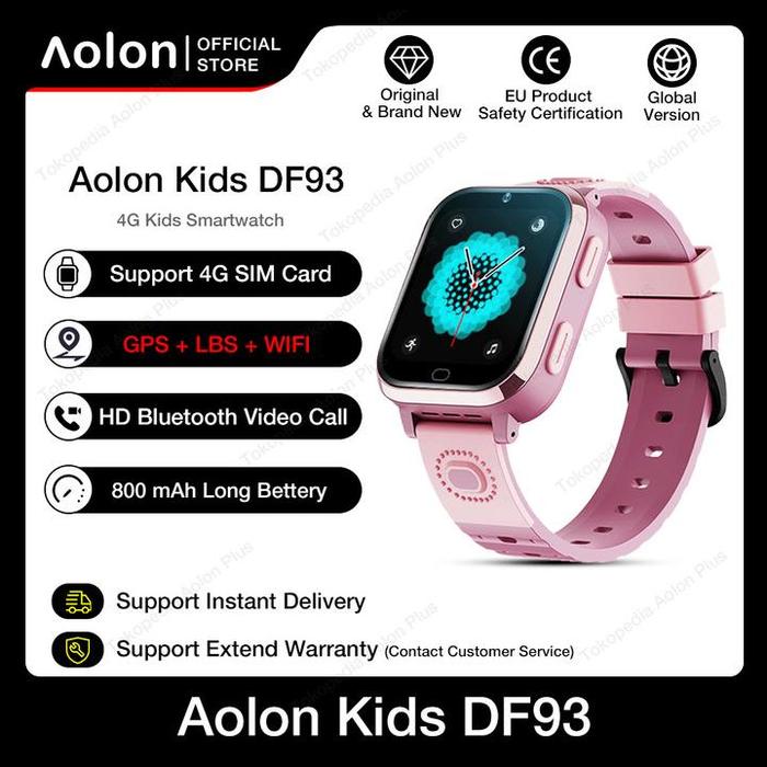 Jual Aolon Df93 Kids Smartwatch 4G Sim Voice Video Calls Gps+Lbs