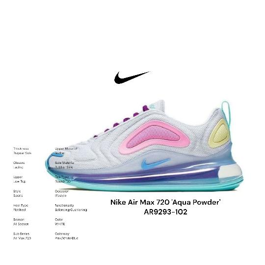 Gambar Sneakers Wanita Nike Air Max 720 'Aqua Powder' AR9293-102 - Putih, 37 dari 2trusted Bandung undefined Tokopedia