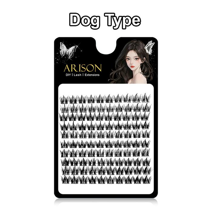 Gambar ARISONLASHES Dog Type Eye D Curl Bulu Mata Cluster Natural Look Diy Lash Kit for Eyelash Extension - Dog Type dari Arison_Beauty undefined Tokopedia