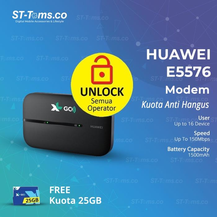 Gambar Huawei E5576 Modem Mifi 4G LTE Unlock - Black dari ST-Toms.co undefined Tokopedia