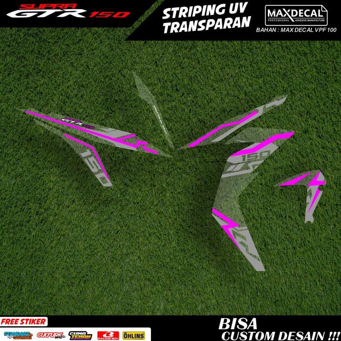 Jual JOGJA striping sticker supra gtr transparan racing minimalis merah ...