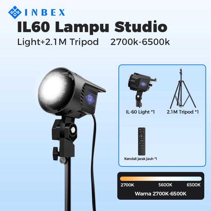 Gambar INBEX Lighting Konten Lampu Studio Softbox LED Video Light Background Foto Lampu Flash - lampu+tripod dari INBEX Official Store undefined Tokopedia