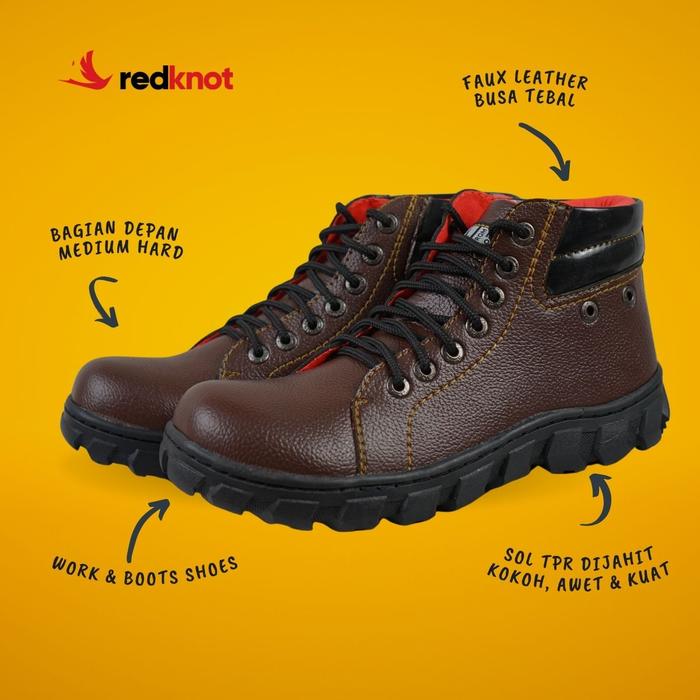 Gambar Redknot Luz Coklat Boots - Sepatu Boot Pria Original Bertali Kokoh dan Awet, Ukuran Lengkap 36 Sampai 45 - 36 dari Redknot - Sepatu Sneakers Pria undefined Tokopedia