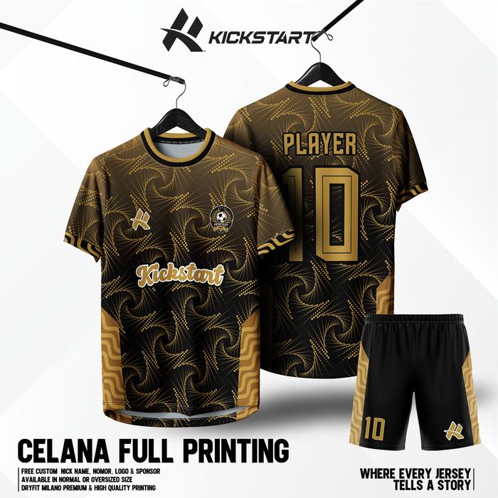 Jual Berkerah FALCONS Jersey Full Printing Premium Bola Kickstart