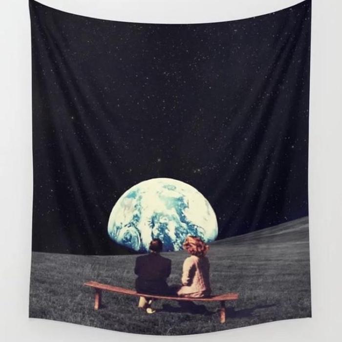 Gambar Kain Motif Mandala tapestry Aesthetic Termurah Ready Terbaik - Looking Earth, M (150x130cm) dari MS_Shops undefined Tokopedia