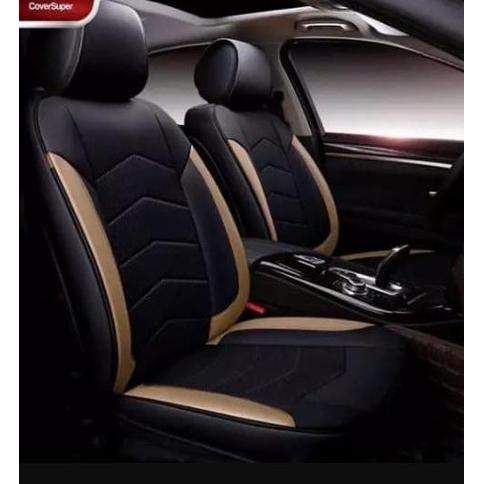 Gambar SARUNG JOK MOBIL AVANZA 2013-2015 XENIA 2013-2015 100% - Hitam Cream dari CV MARGA UTAMA undefined Tokopedia