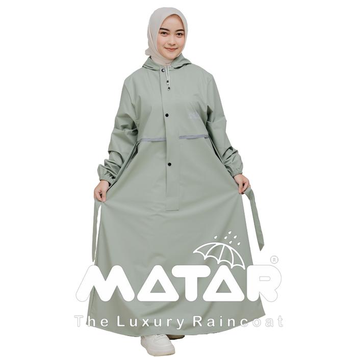 Gambar Jas Hujan Gamis Wanita Muslimah/ Jas Hujan Wanita By MATAR Dewasa Syari PVC Rust-Proof Raincoats outfit outdoor - Hijau Sage, L dari Ar Rafan Store undefined Tokopedia