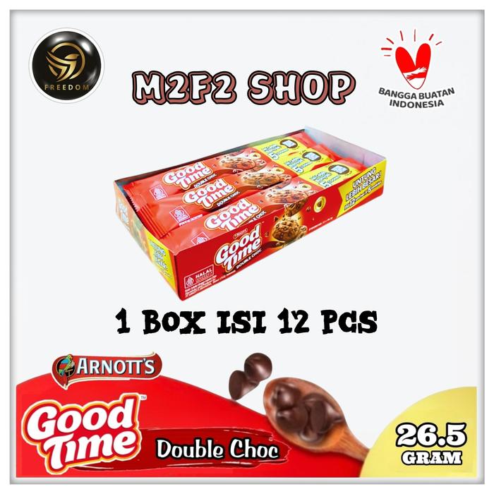 Gambar Good Time Double Choco Cips Cookies Kukis Cokelat - 26,5 gr (1 Box) dari M2F2 Shop - Paseban undefined Tokopedia