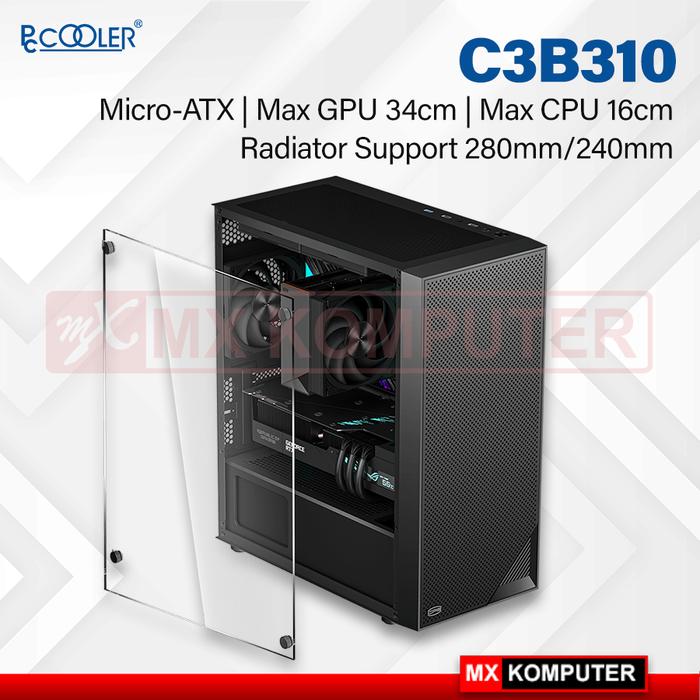 Gambar PCCOOLER C3 B310 M-ATX Mesh Gaming Case - Hitam dari MXKomputer_NEW undefined Tokopedia