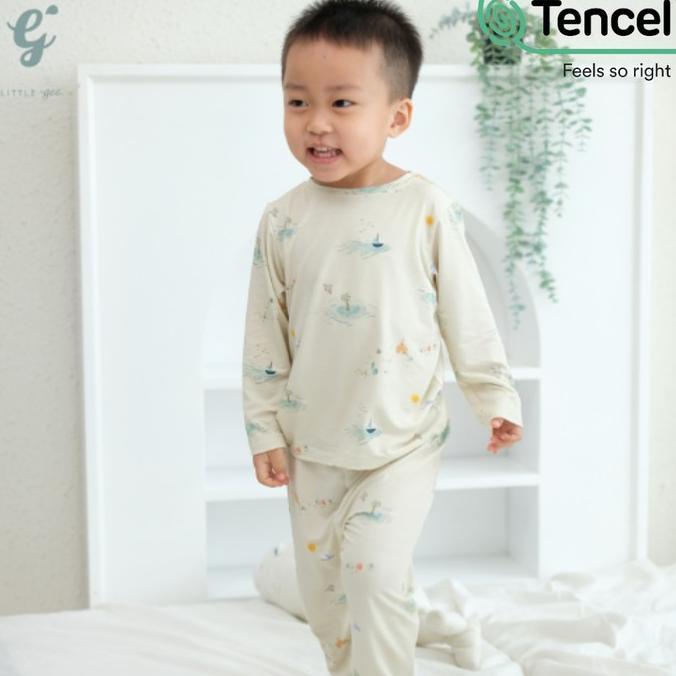 Gambar defect baju tidur panjang dan pendek untuk anak bayi balita tencel lembut murah - PDK-SN (Garis), 2-4Y dari LESTARI COTCH_STORE undefined Tokopedia