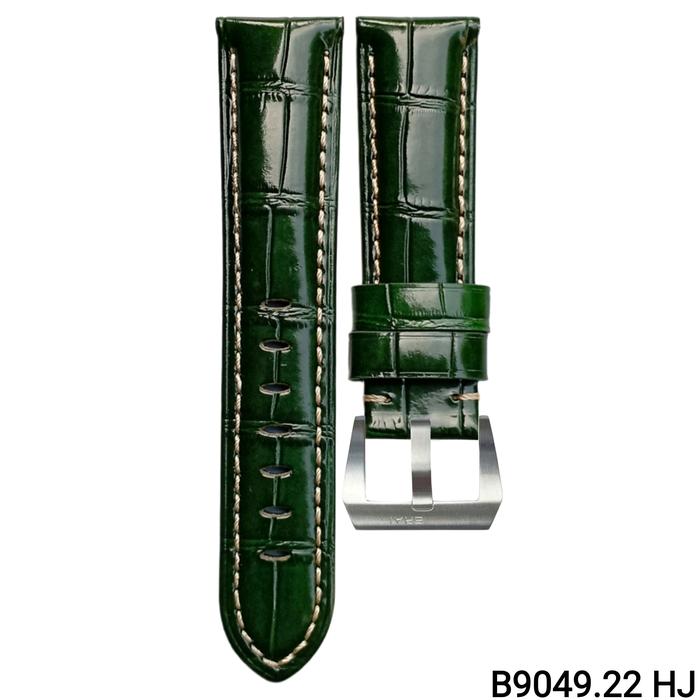 Gambar Tali Jam Tangan 22 MM Strap Leather Panerai Luminor Pam 9049.22 - Hijau + Buckle  dari Watch Band N strap undefined Tokopedia