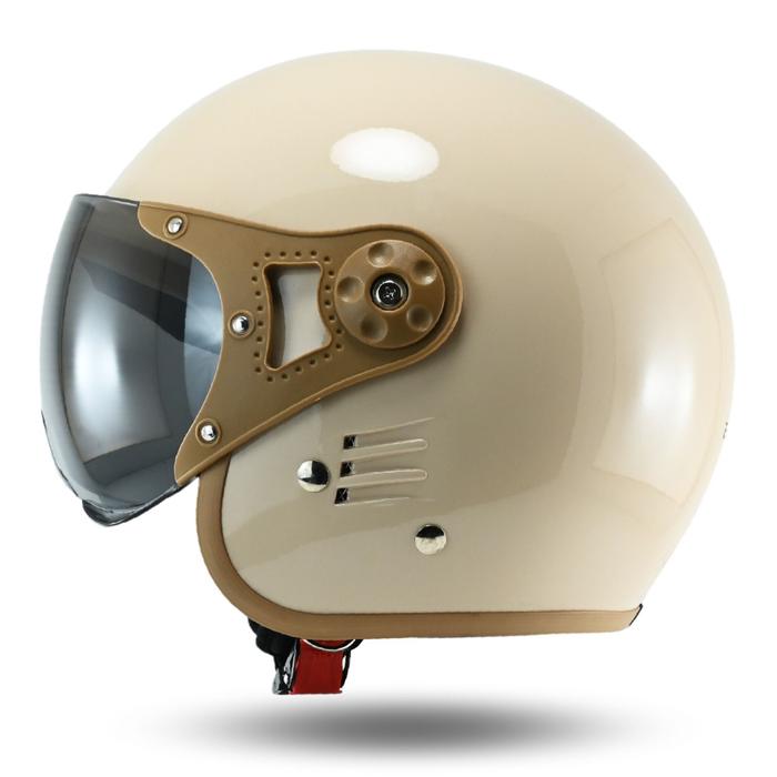 Gambar Helm Retro Pilot Dewasa SNI BIP Plast Fantasy - Milo list brown, M dari sribuhelm undefined Tokopedia