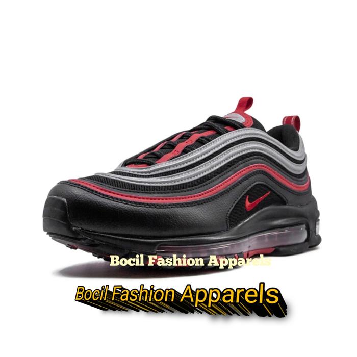 Jual Sepatu Nike Air Max 97 Black University Red 100% BNIB