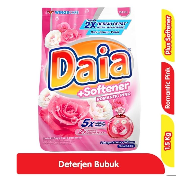 Gambar Daia Deterjen Bubuk + Softener Pink 1,5Kg dari BWSTORE23 undefined Tokopedia