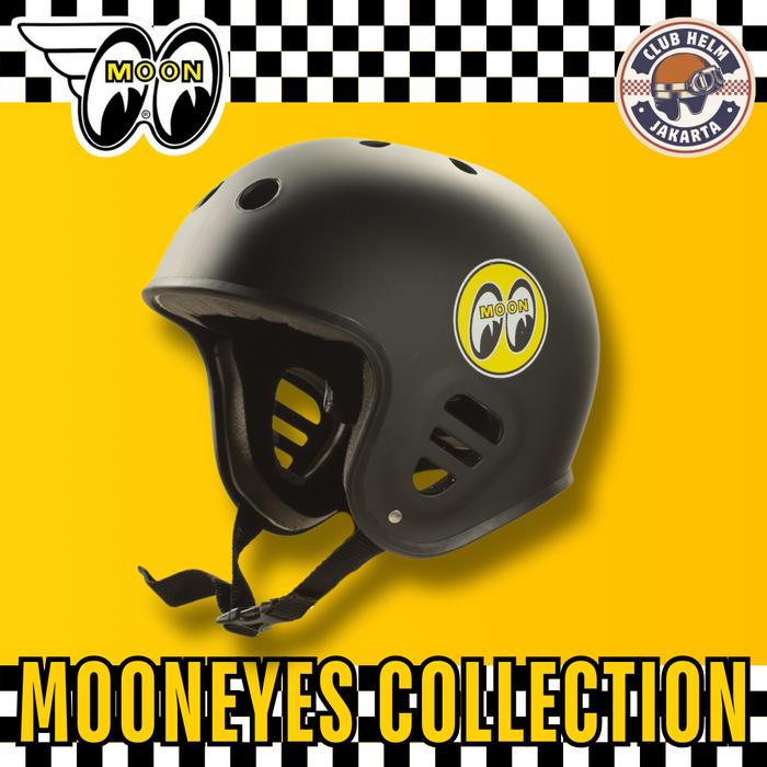 Gambar Helm Skate Board / Helm Sepeda / Helm Outbound - Moon Eyes - MoonRound Black, Allsize dari CLUB HELM JKT undefined Tokopedia