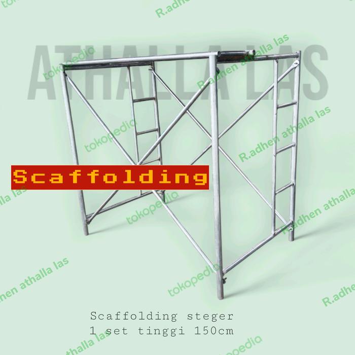 Gambar scaffolding steger perancah 1 set galvanis dari R. Adhen Athalla las undefined Tokopedia