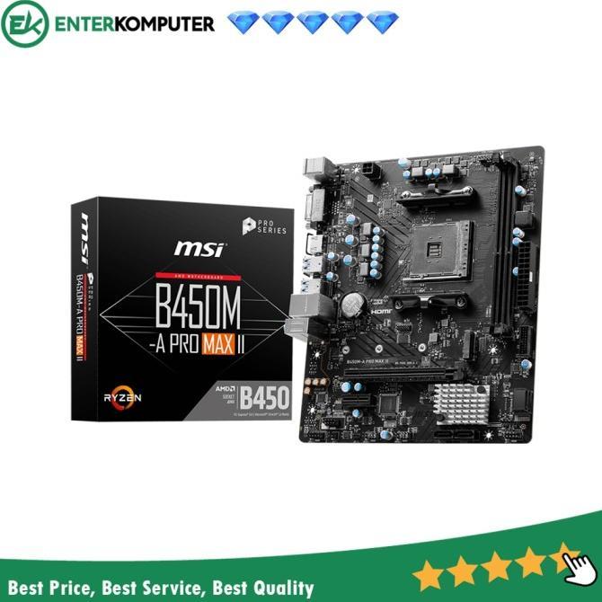Motherboard Msi B450m-a Pro Max Ii Am4 Amd Promontory B450 Ddr4 Usb32 Sata3