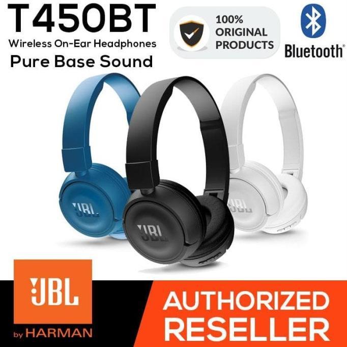 Gambar | JBL T450BT WIRELESS HEADSET HEADPHONE EARPHONE ON EAR T450 BT - Biru dari Sejahtera Abadi Pratama undefined Tokopedia