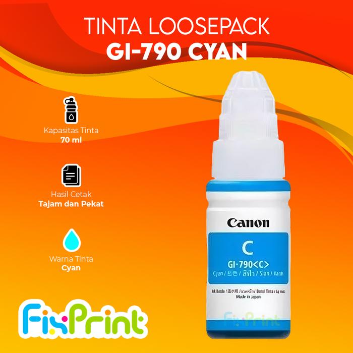 Gambar TINTA PRINTER CANON G1010 G2010 G3010 G1000 G2000 BLACK COLOR ORIGINAL - CYAN TANPA BOX dari FixPrint Bandung undefined Tokopedia