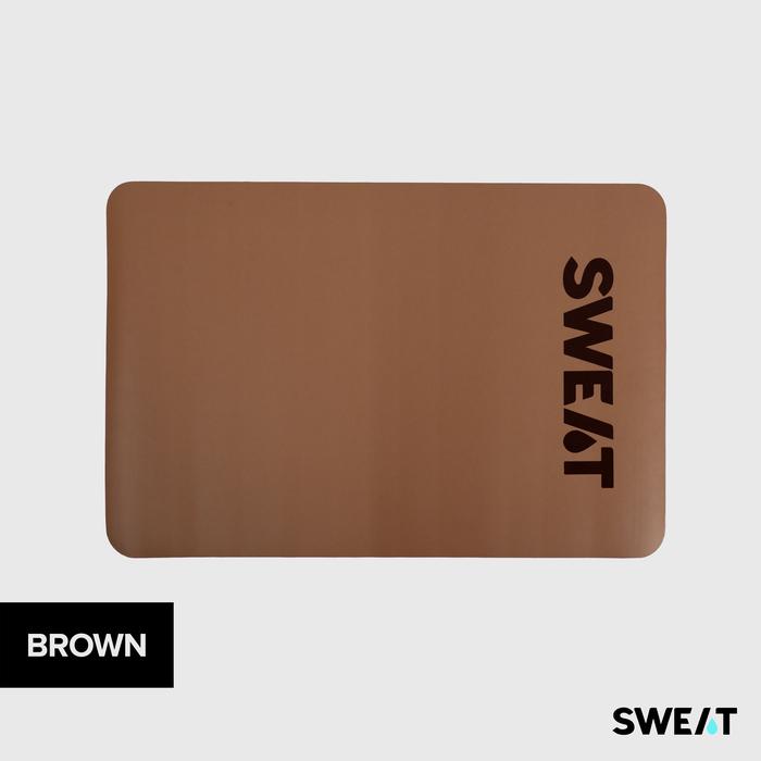 Gambar SWEAT MINIATURE PU RUBBER YOGA MAT | MATRAS YOGA MINI UNTUK LUTUT - Brown dari SWEAT.ID undefined Tokopedia