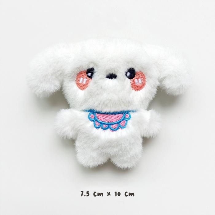 Gambar Mismi Badge Pin Bros Boneka Puppy Aksesoris Jepitan Tas Lucu - KC3C - Putih dari Mismi Official Store undefined Tokopedia