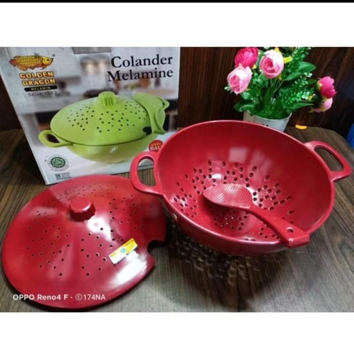 Gambar Bakul nasi besar tempat nasi melamine golden dragon - red velvet dari vinashome_NEW undefined Tokopedia