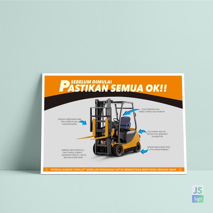 Gambar POSTER SAFETY K3 FORKLIFT - A1(90cmx60cm) dari JS Sign undefined Tokopedia