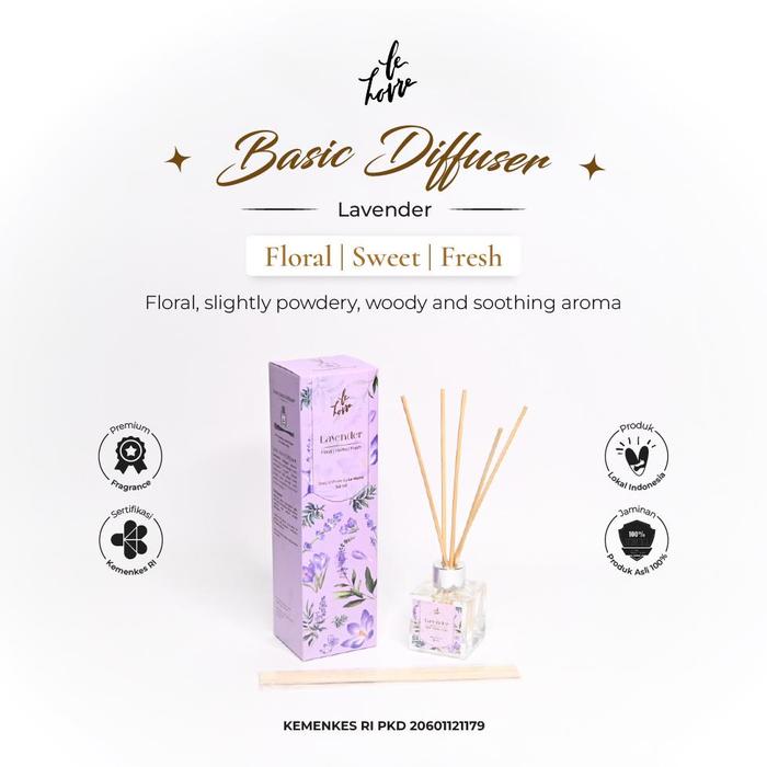 Gambar Le Havre - Reed Diffuser 50ml Basic Diffuser (Pewangi Ruangan) - LAVENDER dari Koyuto Store undefined Tokopedia