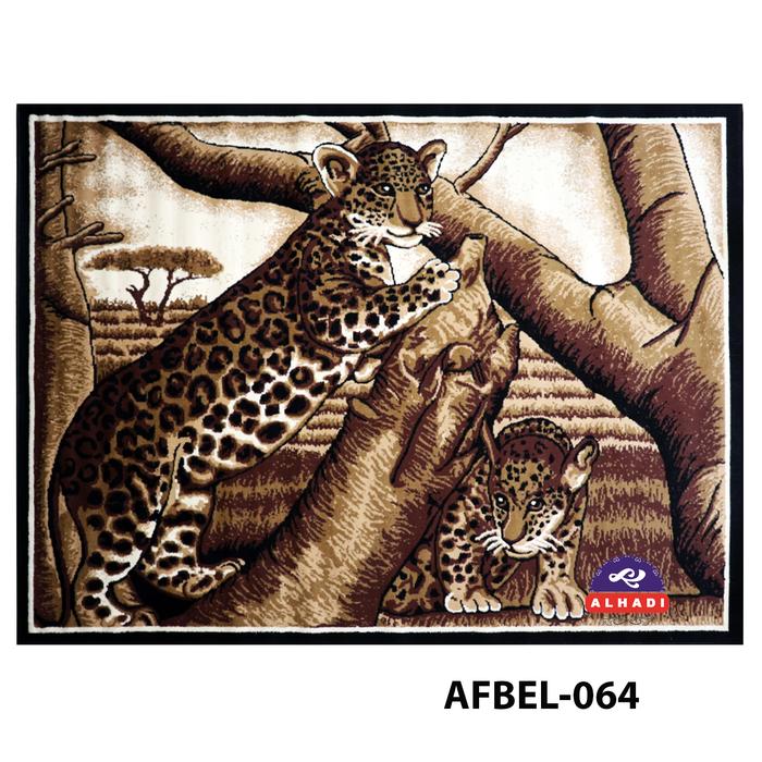 Gambar Alhadi Karpet Permadani 210cm x 310cm Tebal 8mm Africa Abstrak Hewan - AFBEL-064-BLACK dari Alhadi Official Store undefined Tokopedia