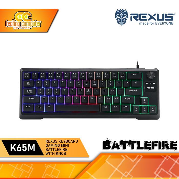 Gambar KEYBOARD REXUS MINI BATTLEFIRE K65M - Gaming Keyboard - Hitam dari Techno Computer Bali undefined Tokopedia