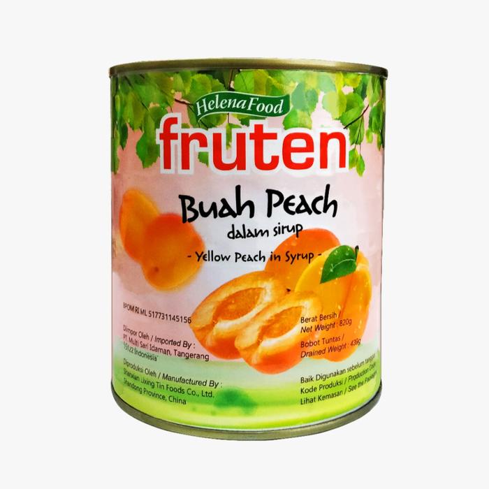 Gambar BUAH PEACH KALENG Fruten Buah peach kemasan kaleng/Yellow peach in Syrup/820 gr dari Helenafood Denpasar undefined Tokopedia