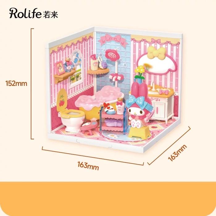 Gambar Rolife Super Creator Sanrio Family My Melody DIY Miniature House DWL01/DWL02 - Bathroom dari Sista Hood Shop undefined Tokopedia
