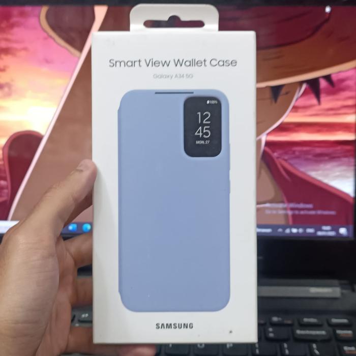 Gambar Case Samsung Galaxy A34 5G Smart View Wallet Case Original - Ungu dari GESEC SHOP undefined Tokopedia